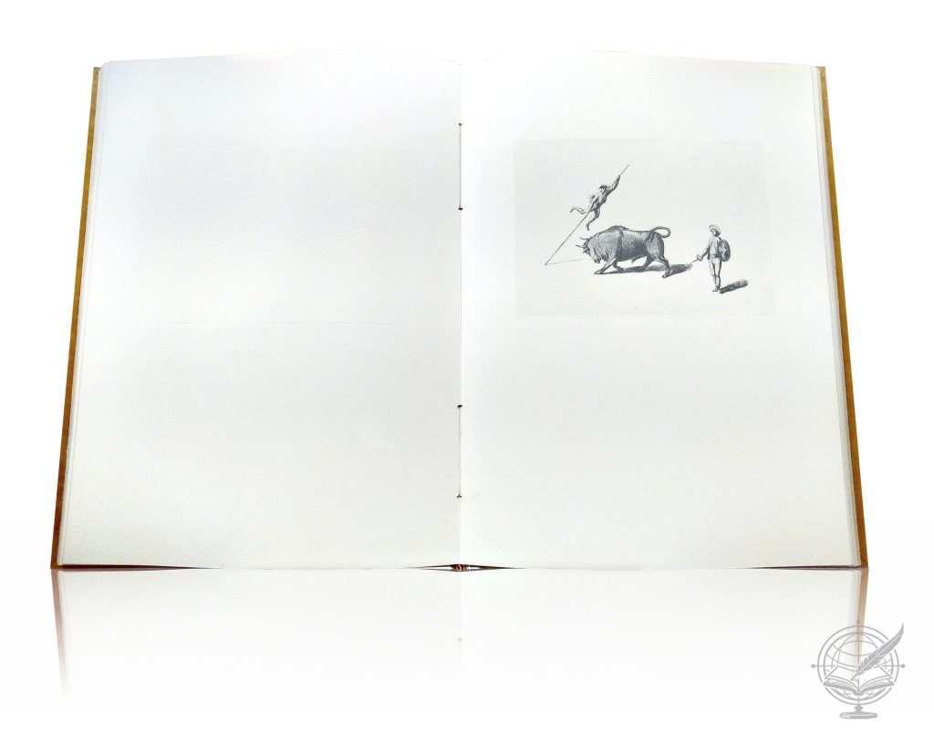 Open facsimile book of the Toros de Lidia edition, showing an inner double page. High-quality facsimile production and distribution by Incipit Manuscript.