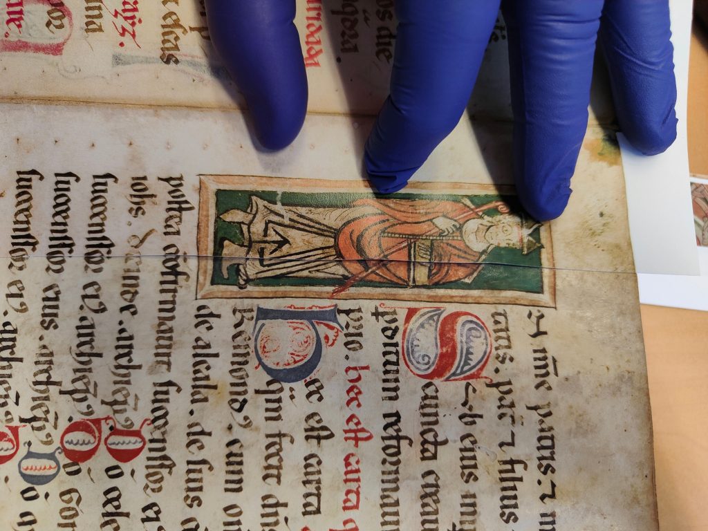 Color checking a facsimile page against the original